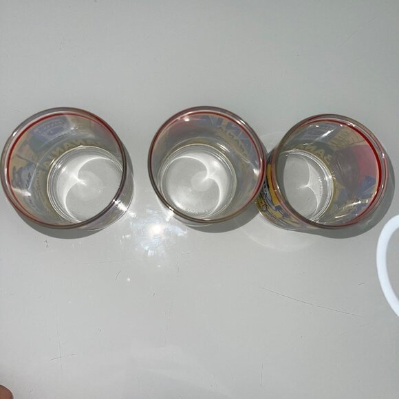 Banania Vintage Glasses Set of Three Made In Italy Advertisement Dejeuner Sucre - Picture 11 of 14